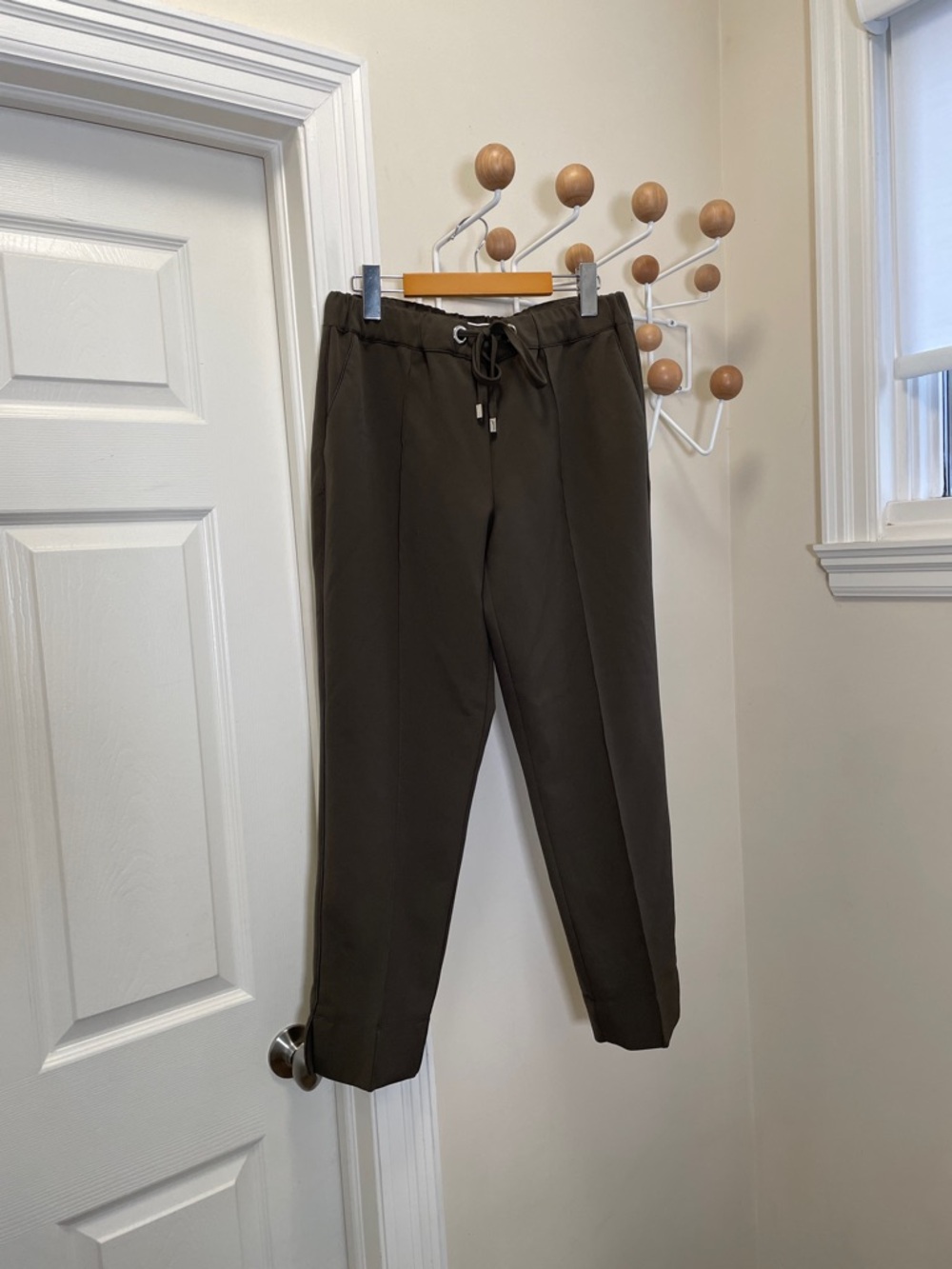 Melanie Lyne - Drawstring Waist Straight-Leg Pants - Brown - 4